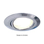 Leer LED Adjustable Downlight, Matte Chrome, IP20 10-30VDC, Warm White, Slave (dimmable with Master)