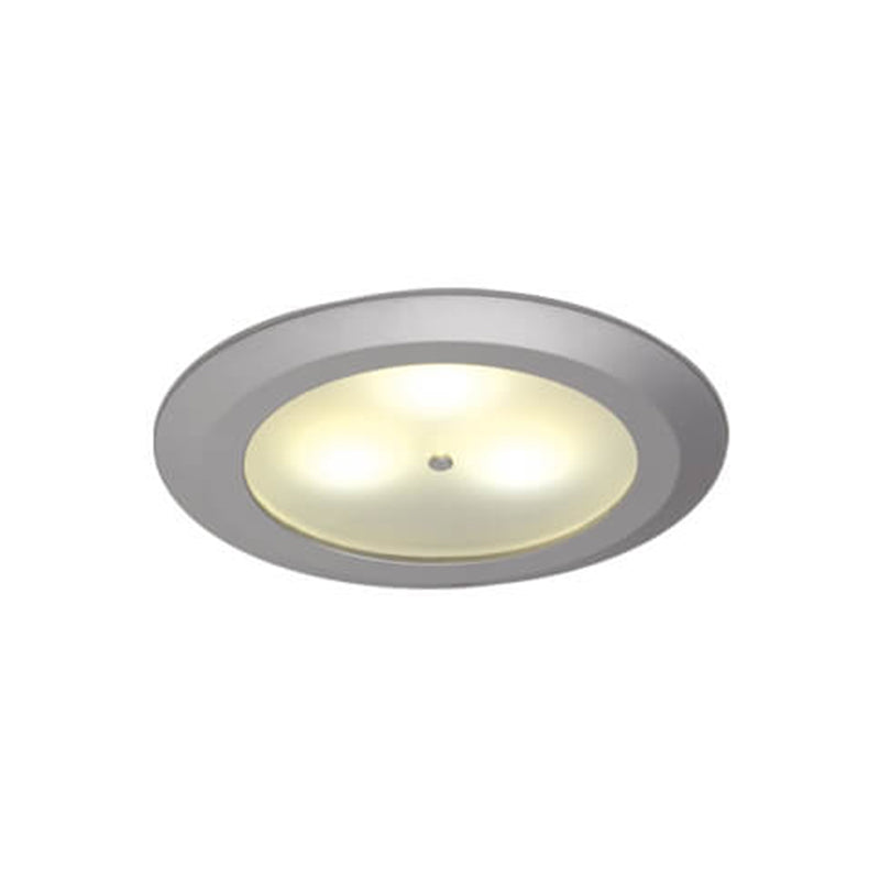 Leer LED Downlight, Matte Chrome, 10-30VDC Warm White, Master (Dimmable), IP20