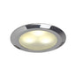 Leer LED Downlight, Chrome, WW/Blue, 10-30VDC Slave (Dimmable with Master), IP20