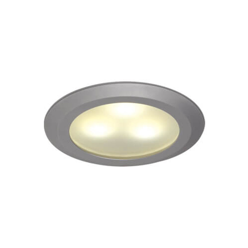 Leer LED Downlight, Matte Chrome, 10-30VDC Warm White, Slave (dimmable with Master), IP20