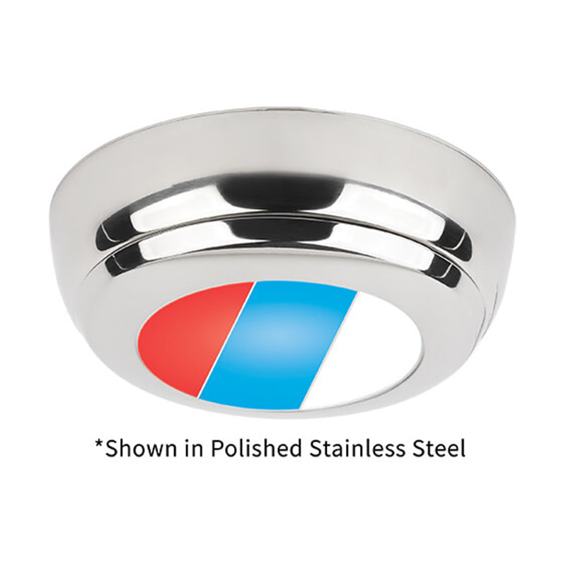 Tri-Color Sigma Surface Mount, Polished S.S. Red/Blue/Warm White, 10-40VDC, IP65