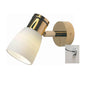 Munich, Gold w/Titanium Glass Shade & USB, Dimmer, Warm