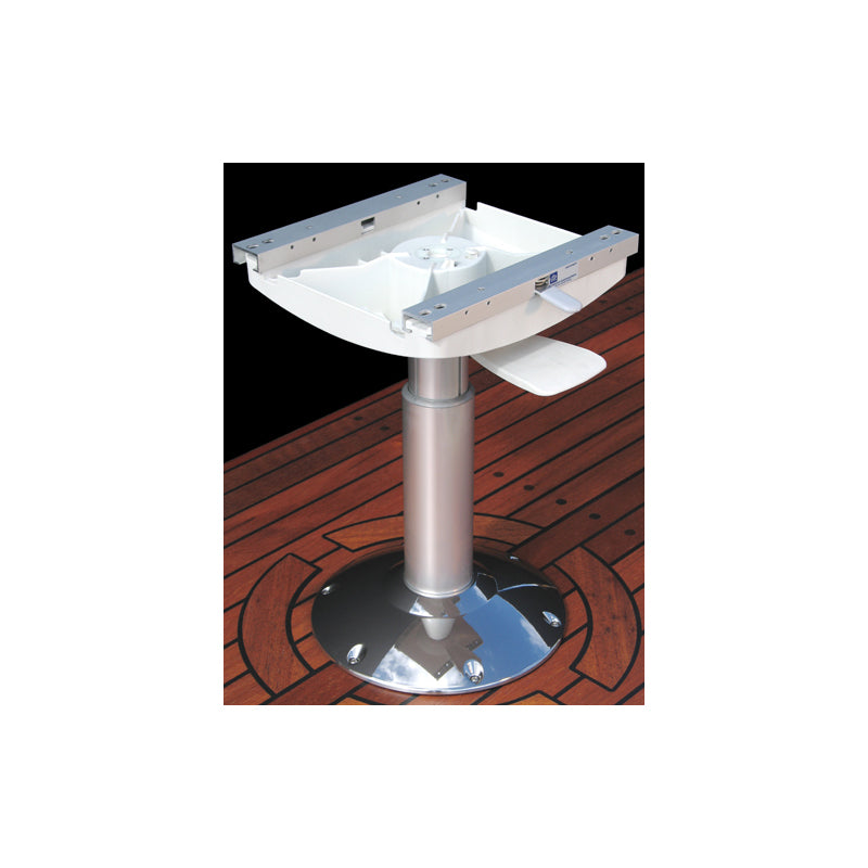 Norsap 1400BL Seat Pedestal, 350mm (13.8 in.) Fixed Height, Spring Suspend, Pol Alum/Chrome Base