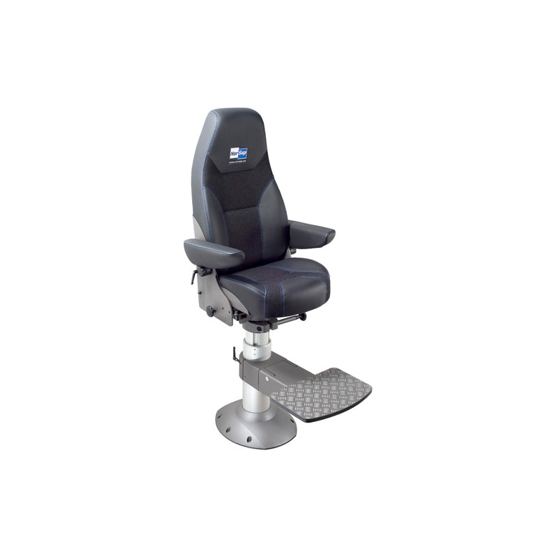 Norsap 1500 Helm Chair, Seat Height 725mm-920mm Gas Dampened Adj Column, Flange Base, Charcoal