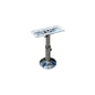 Norsap 1610 Fixed Table Column, 14.2-26.8 in. Adj Height, Gas Assist, Anodized/White, Thru-Deck