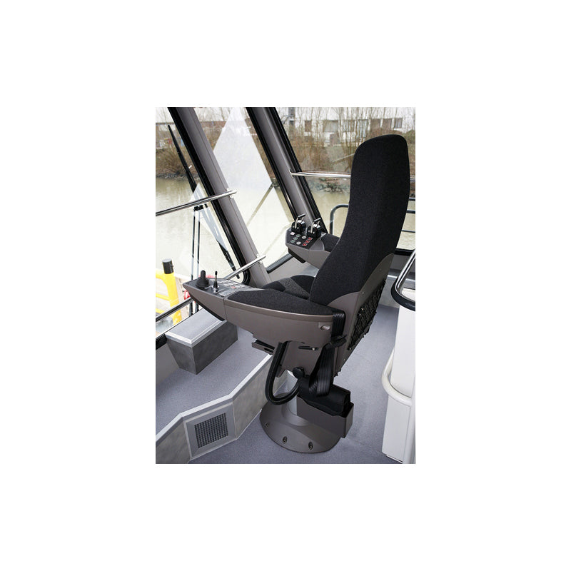 Norsap 1700 Chair, Lg Armrests, Seat Ht 410-880mm Fixed Column, Flange Base, No Footrest, Charcoal