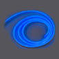 Neon LED Rope Light, Top Emitting, Blue, 12VDC, 5/16" x 5/8" UV Resistant PVC, Cuttable Every 3.3"