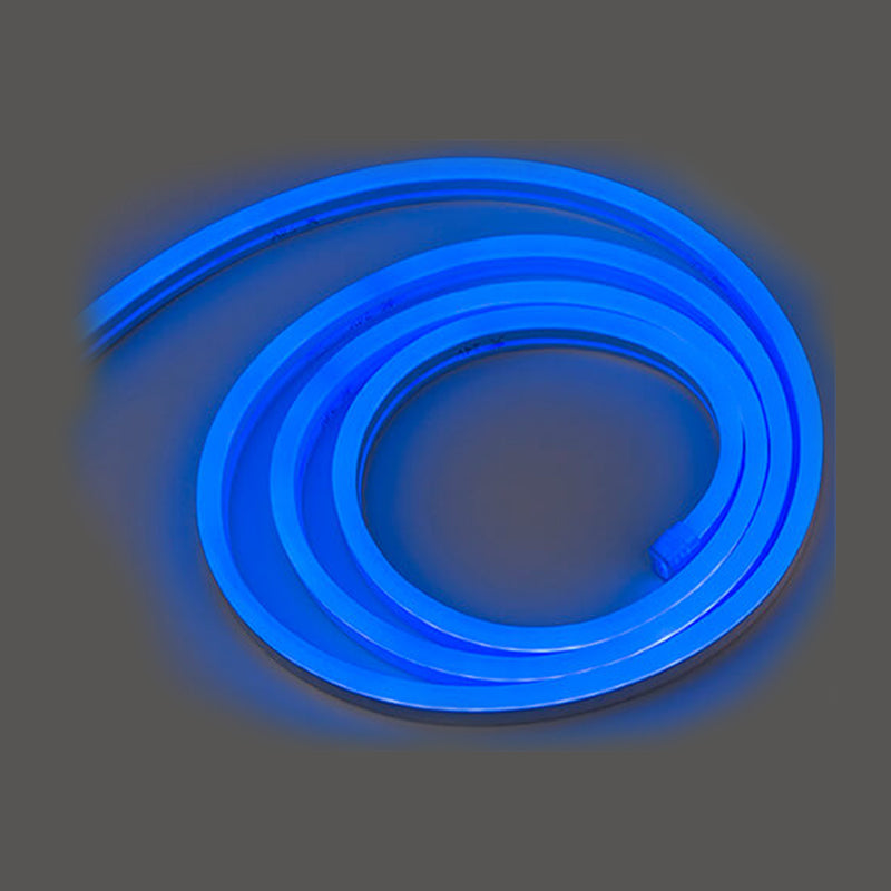 Neon LED Rope Light, Top Emitting, Blue, 24VDC 5/16" x 5/8" UV Resistant PVC, Cuttable Every 6.6"