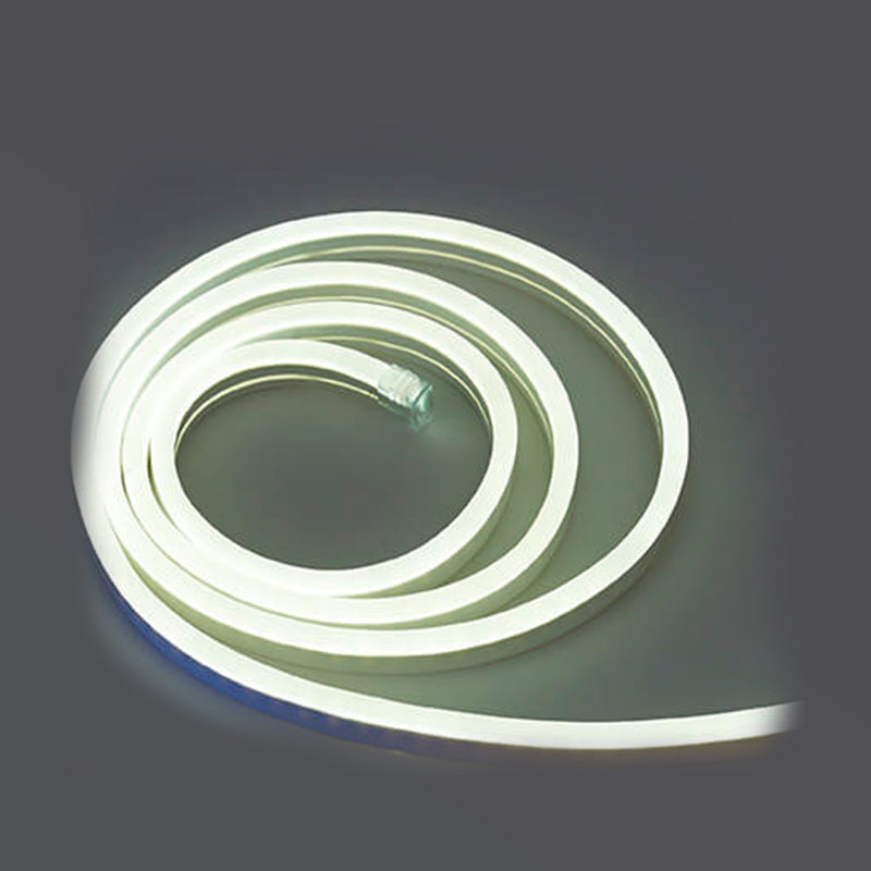 Neon LED Rope Light, Top Emitting, Cool White, 24V 5/16"x5/8" UV Resistant PVC, Cuttable Every 6.6"