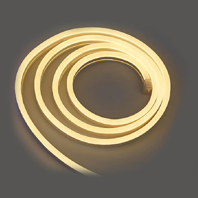 Neon LED Rope Light, Top Emitting, Warm White 120V 5/16"x5/8" UV Resistant PVC, Cuttable Every 19.5"