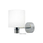 Nova XL LED Wall Light, Matte Chrome, White Shade Warm White, With Switch & Dimmer, 10-30VDC
