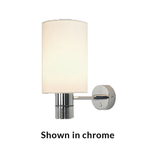 Nova LED Wall Light, Gold, White Shade Built-in Dimmer, 10-30VDC