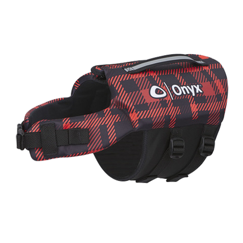 Pet Vest, Red Plaid, Neoprene, Small