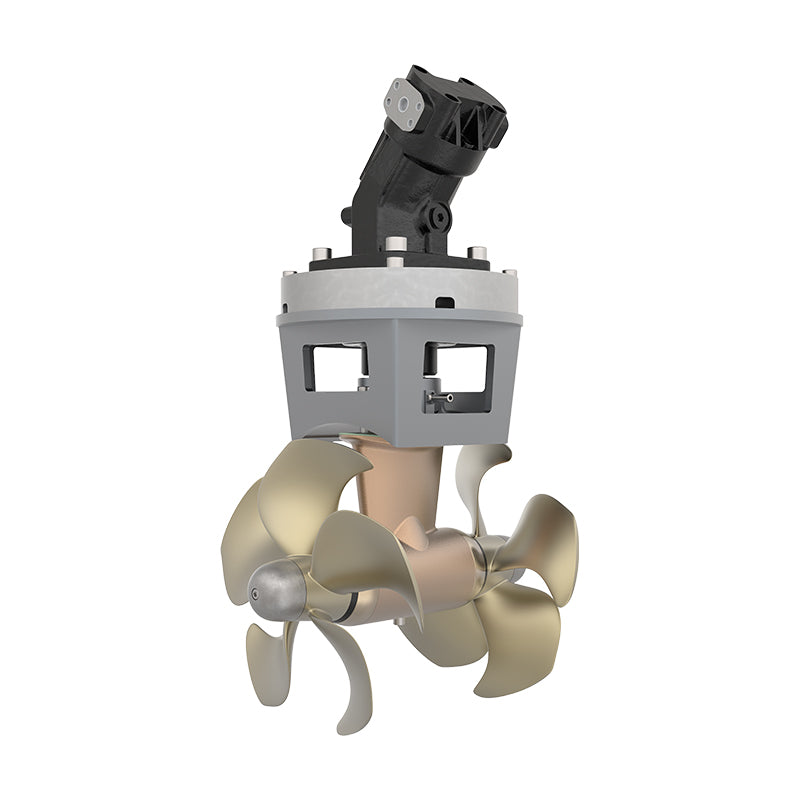 Thruster, Hydraulic, 400 kg thrust/300 mm tunnel 32cc Piston motor, CR Bronze Q-props/oilfed leg