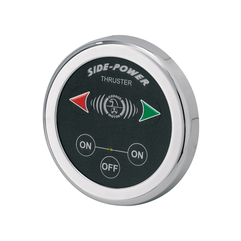 Panel, Touch Thruster Control, Chrome bezel 12/24v Round Cutout, 5-Wire, Reset Auto-Off