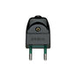 Plug: Italian S10, 2P, 10A/250V, Sicury, Black