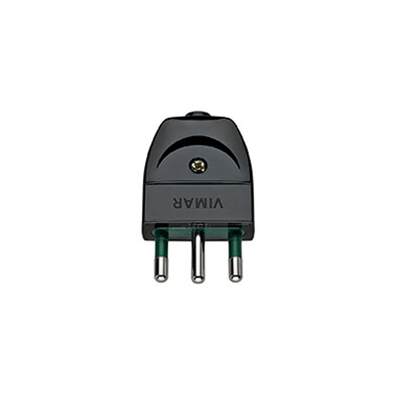 Plug: Italian (S17), 2P+E, 16A, 250V, Sicury, Black **Surcharge may apply if buying <100**