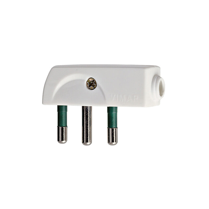 Supernova Italian Plug, SPA17, 90dg Cable Entry, 2P+E, 16A-250V, Sicury, White