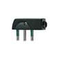 Plug: Italian 2P+E, 16A/250V, S17, Sicury, Black