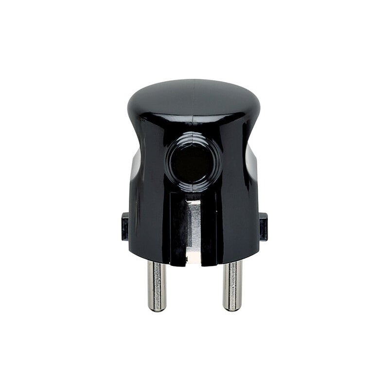 Supernova German/French Plug, 2P+E, 250V/16A 90dg Cable Entry, Black
