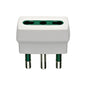 Bpresa Socket Adapter, Italian S17 to Italian P17/11, 2P+E, 16A, Max Load 1500W, White