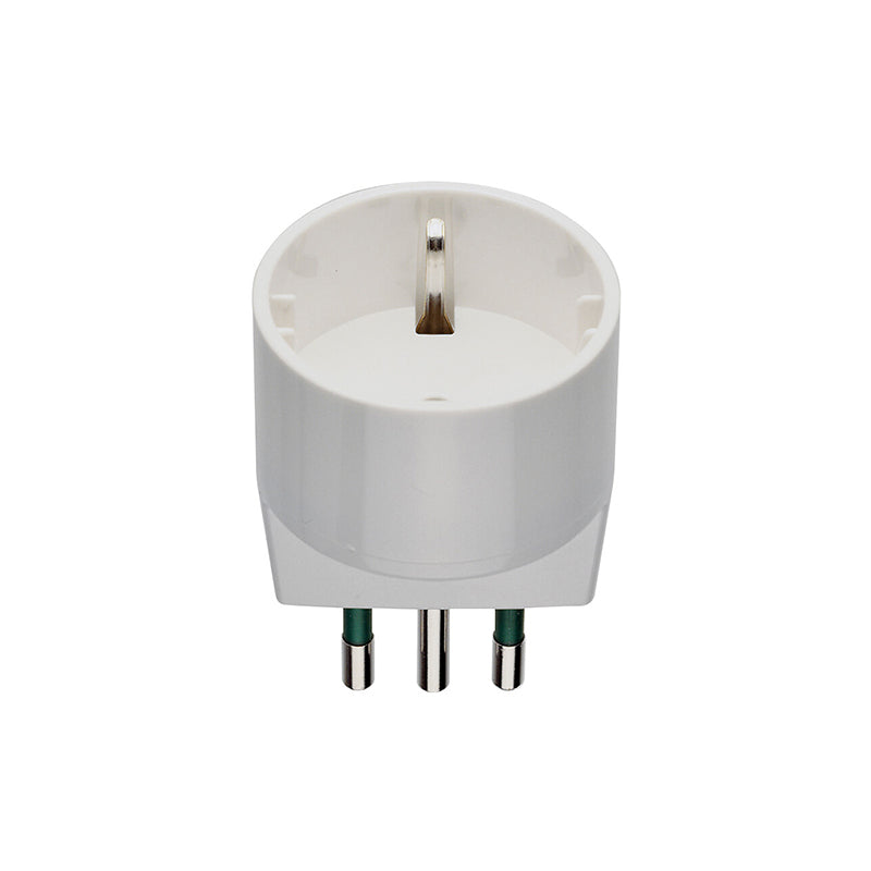 Vimar 1-Way Socket Adapter, Italian S11 to P30 Ital Plug SICURY 250V, 2P+E, 10A, White