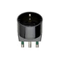 Sicury Socket Adapter, Italian S17 to Italian P30 (w/Ground), 2P+E, 16A, 250V/1500W, Black