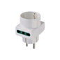 Adapter: German/French Plug to Italian Standard Sockets P17/P11 & P30, 1500W Max, White, Sicury