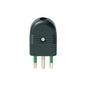 Italian Plug (S11), 2P+E, 16A/250V, Sicury, Black