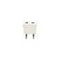 ADAPTER: ITALIAN S10 PLUG TO USA/EU SOCKET, WHITE, 1500W