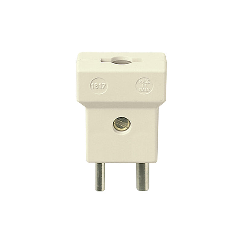 Supernova 2-Pin (SELV) Polarized Plug, 2P, 6A/24V 3mm/4mm Pins, 12.4mm Center Distance, Ivory