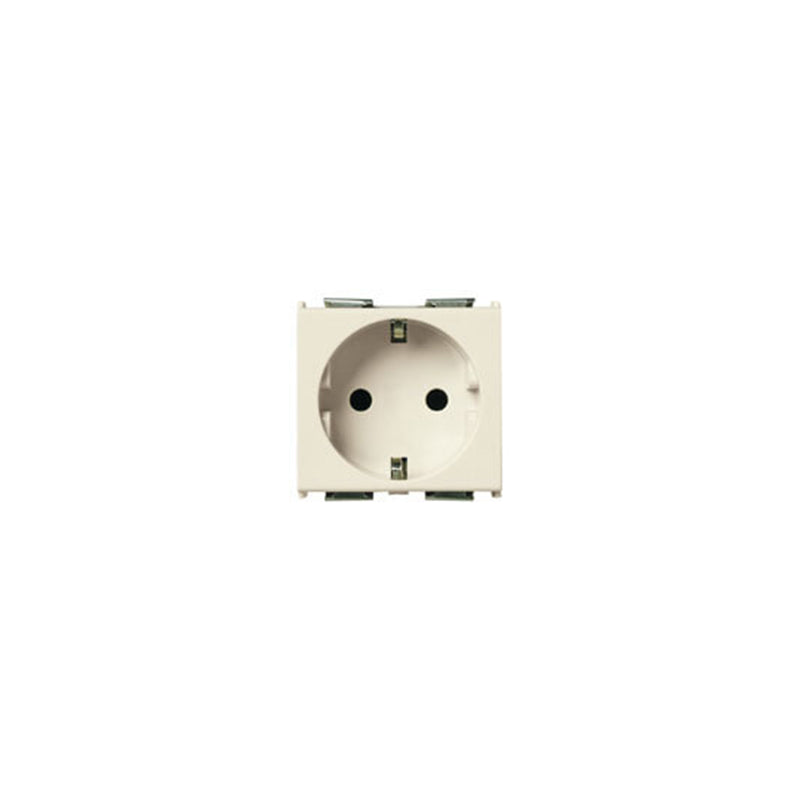 Outlet: German, 2P+E, 16A/250V, 2 Special Module, White, Sicury *Surcharge may apply if buying <20*