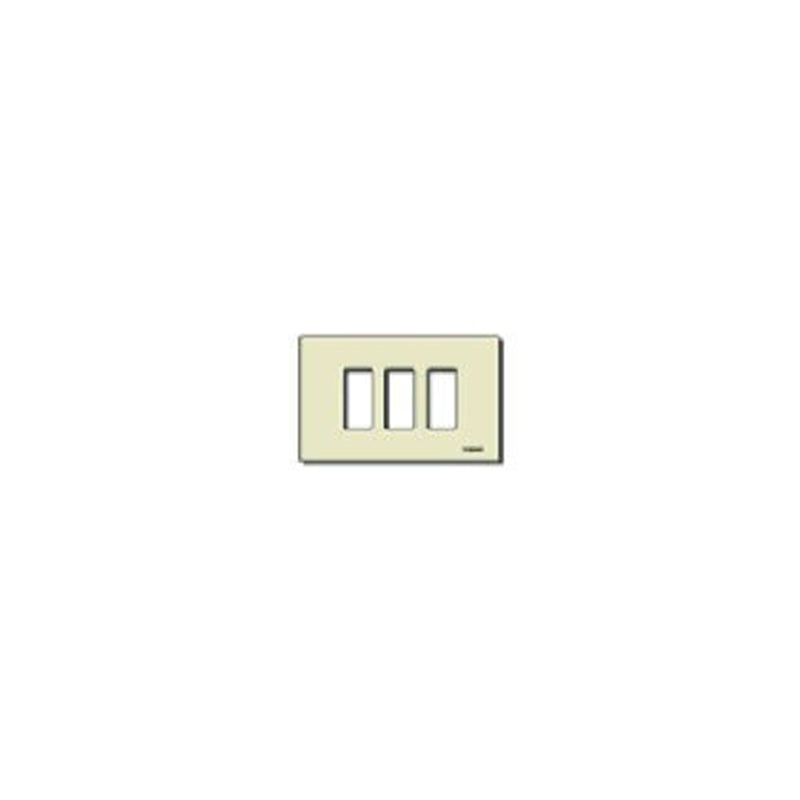 Plate: Resin, Ivory, 3 Module Snap Fixing for 8000 Series