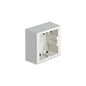 Mounting Box: 1-2M Surface-Mnt White, Idea/Plana/Eikon