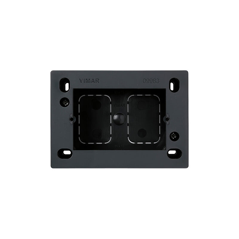 Mounting Box: 3 Module Surface-Mount, Grey, For Plana/Idea/Eikon Series