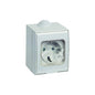 OUTLET: GERMAN, IP55, 2P+E 16A 250V, SICURY, WHITE, LINEA