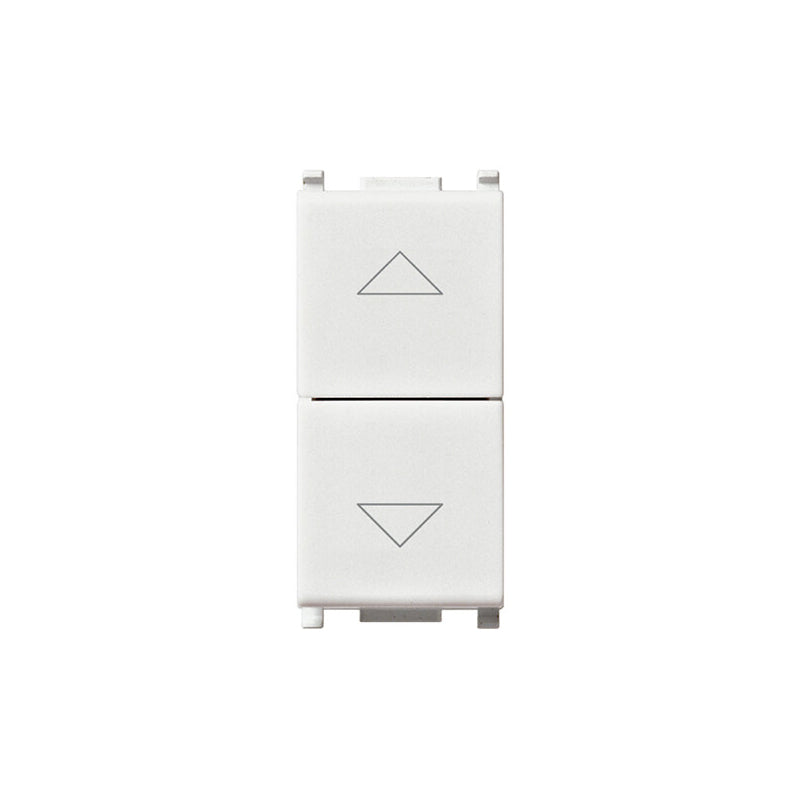 Switch: 3-Position (1-0-2), 2P2T, 10AX, With Directional Arrows, White, Plana