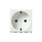 OUTLET: GERMAN, 2P+E, 16A/250V 2M, SICURY, WHITE, PLANA