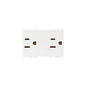 OUTLET: USA/SASO DUPLEX 2P+E 15A/127V, 3M, WHITE, PLANA