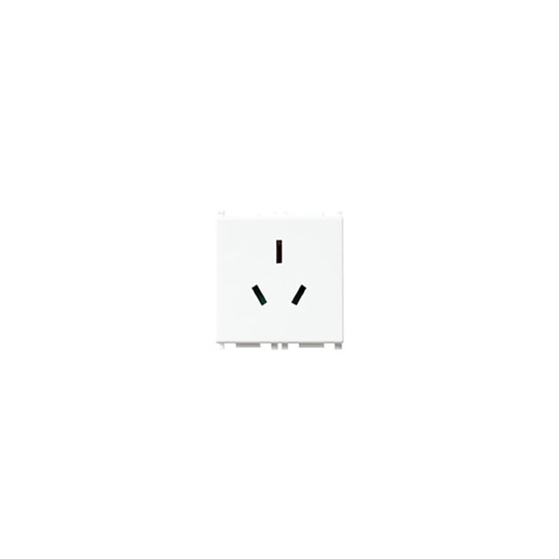 OUTLET: AUSTRALIAN,2P+E,10A, 250V, 2M, SICURY, WHITE, PLANA