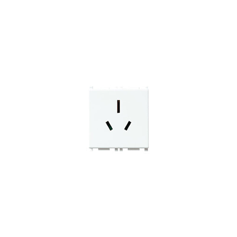 OUTLET: AUSTRALIAN,2P+E,15A, 250V, 2M, SICURY, WHITE, PLANA