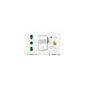 Plana Italian Std Outlet With RCBO, 2P+E, 16A/250V Sicury/BPRESA, Interlocked w/1P+N C16 RCB, 3M, Wht