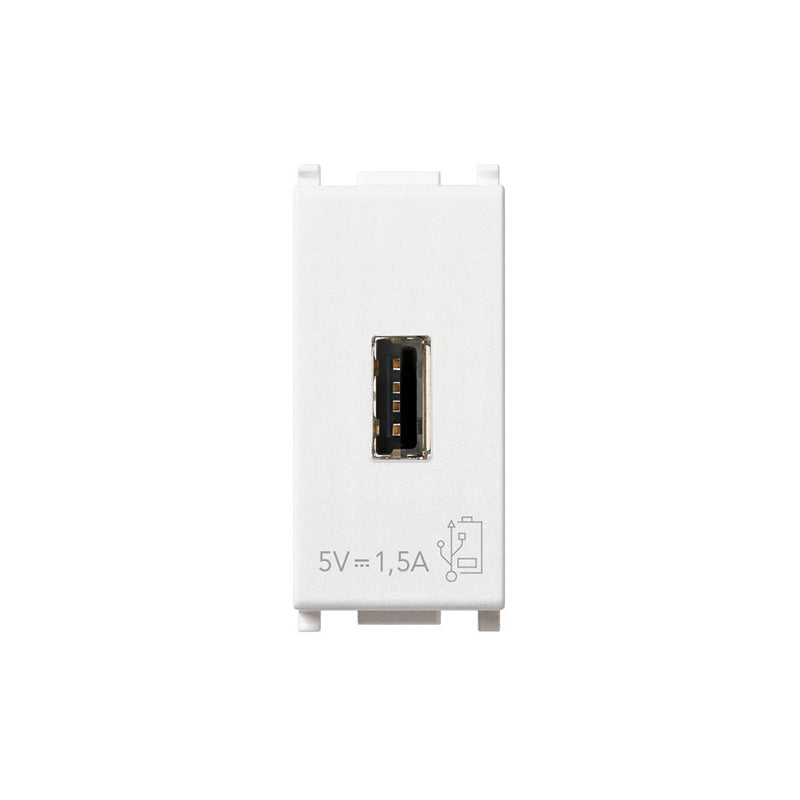 Power Supply: USB, 1.5A, 120/230V, 5V, 1M, White, Plana