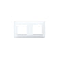 Plate: Technopolymer, White, 4 Module (2+2), Plana