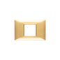 Plate: Technopolymer, Polished Gold, 3 Module with 2 Module Center-Opening, Plana Series