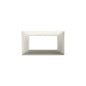 Cover Plate, Technopolymer, Matte Nickel, 4 Module Plana Series