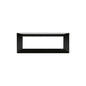 Plana Cover Plate, Black, Technopolymer, 7 Module