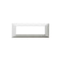 Plana Cover Plate, Brushed Aluminum, Die-Cast Metal, 7 Module