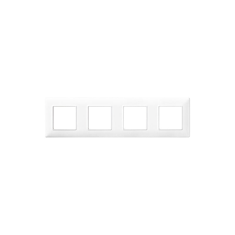 Plate: Technopolymer, White, 8 Module (2+2+2+2), Plana