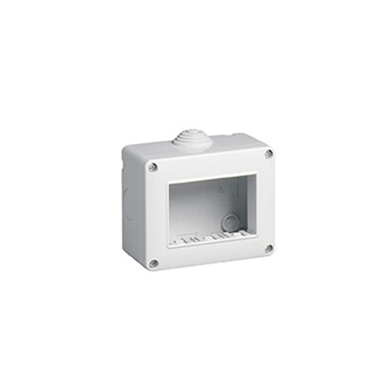3 Module IP40 Surface-Mount Enclosure, Grey, For Plana and Eikon